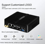 BEBEPC Fanless Mini PC Intel Celeron J6412 J1900 N2830 Dual LAN Windows 10 4 Core Industrial Mini Desktop Computer COM WiFi HTPC