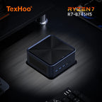 AittactXTexHoo MINI PC AMD R7 8745HS 7840HS 7735HS R5 6600H DDR5 NVMe Dual HDMI DP 4K Wifi6 WDesktop Gaming Computer