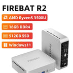 FIREBAT R2 Mini PC AMD Ryzen 5 3500U (Beats N150/N97)  16GB RAM 512GB SSD Desktop Mini Computers WIFI5 BT5.2 Dual 4k Display