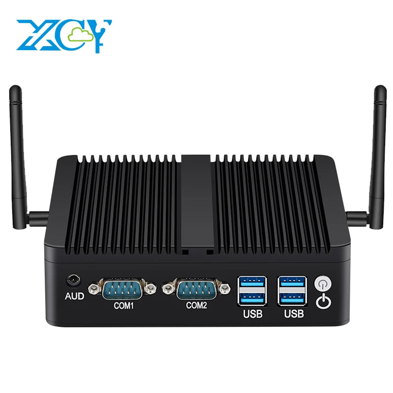 Fanless Mini PC Intel Celeron N5095 J6412 2x Gigabit Ethernet 2x COM RS232 RS485 6x USB Support WiFi 4G LTE Windows 10 Linux
