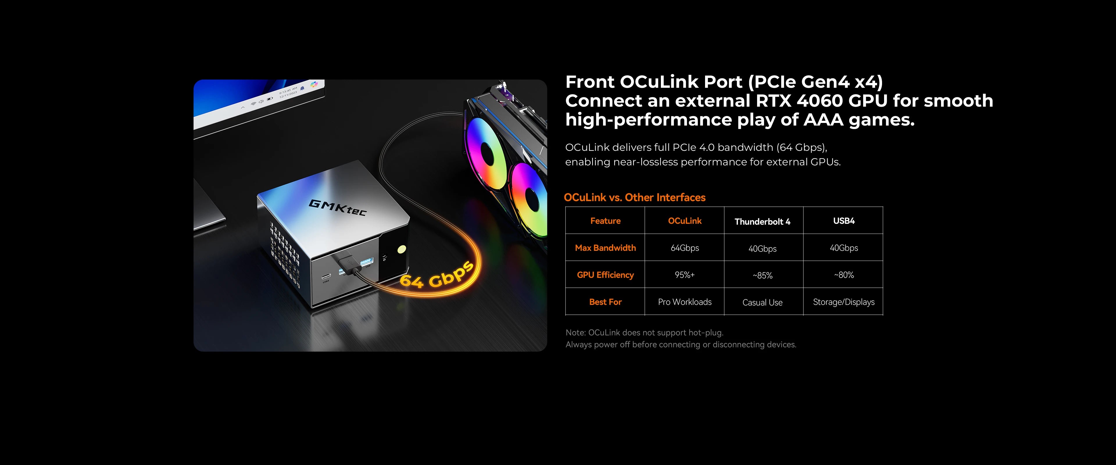 GMKtec M8 Mini PC AMD Ryzen 5Pro 6650H Nucbox Windows 11 LPDDR5 16GB 500GB/1TB GPU Radeon 660M Oculink Wifi 6E BT5.2