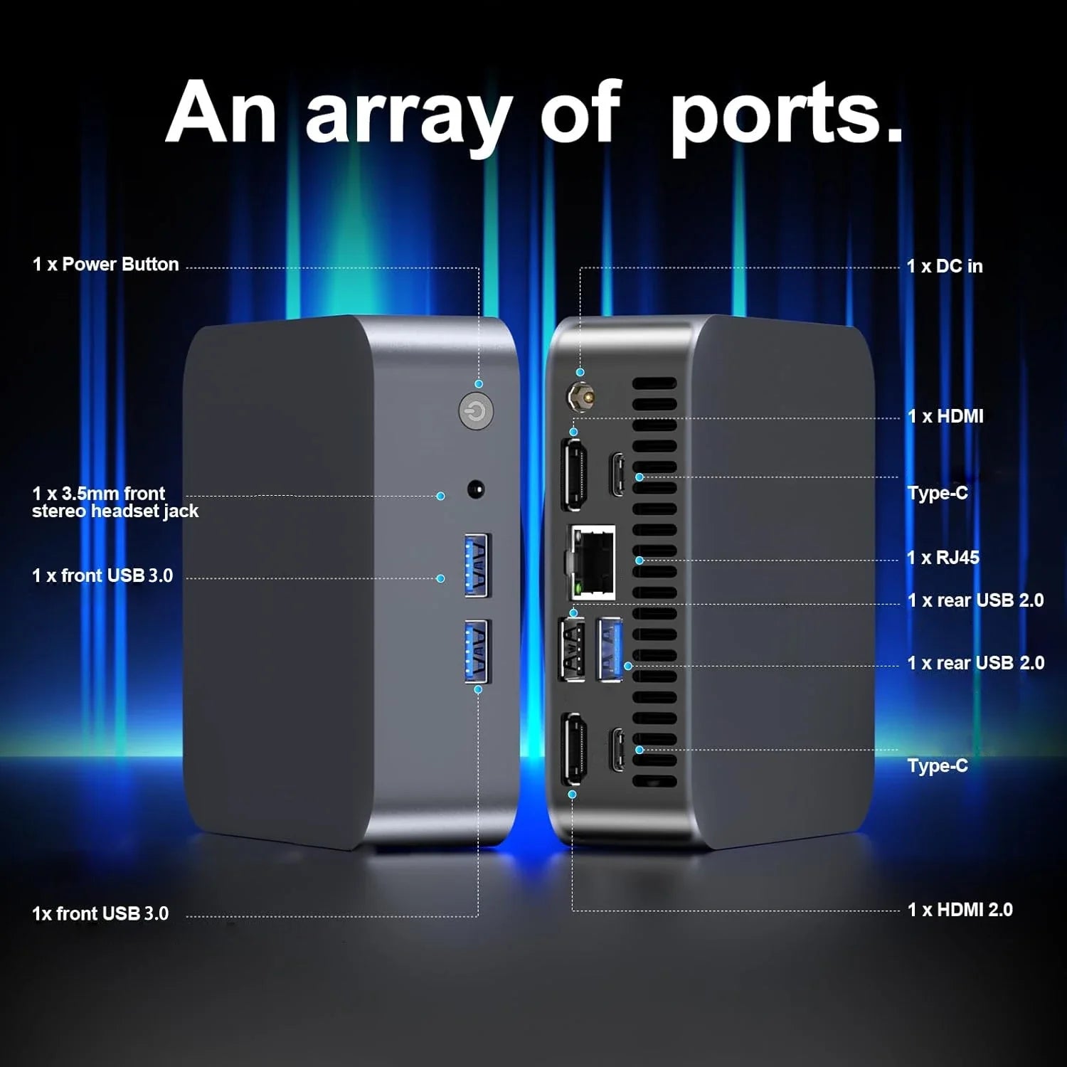 MINI PC Intel Core i9 8950HK Windows 11 Pro 16GB RAM 2TB SSD WIFI6 BT5.2 4K HD Mini Gaming Office Study Desktop Computer