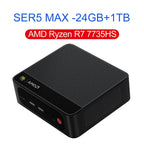 Beelink SER5 Max Mini PC AMD Ryzen7 6800U 7735HS DDR5 24GB SSD 500GB 1TB SER5 R5 5500U DDR4 16GB Support WiFi6 2.5G LAN Desktop