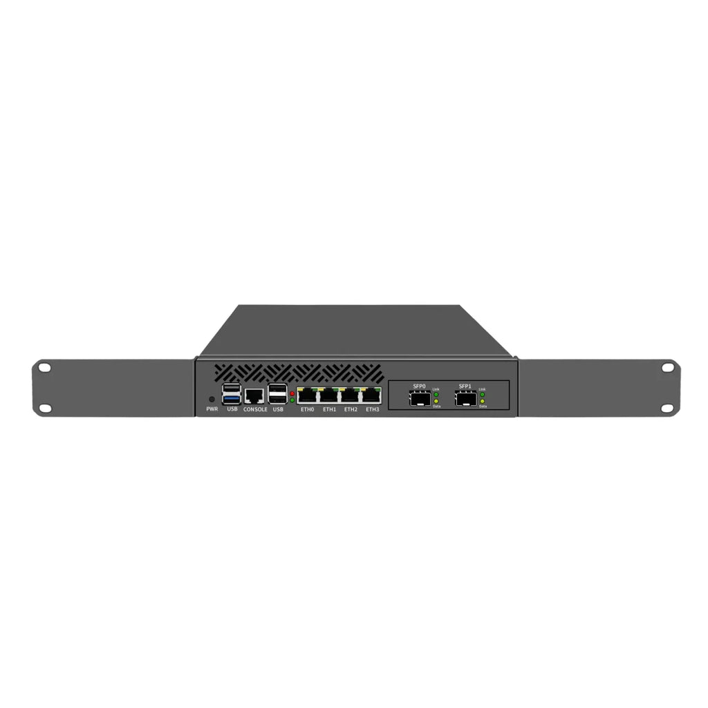 Partaker Firewall Hardware Network Security Server Mini 1U 9.5 Inch Rack-mounted Intel N100 4 LAN 2.5Gb 1G/10G SFP OPNsense
