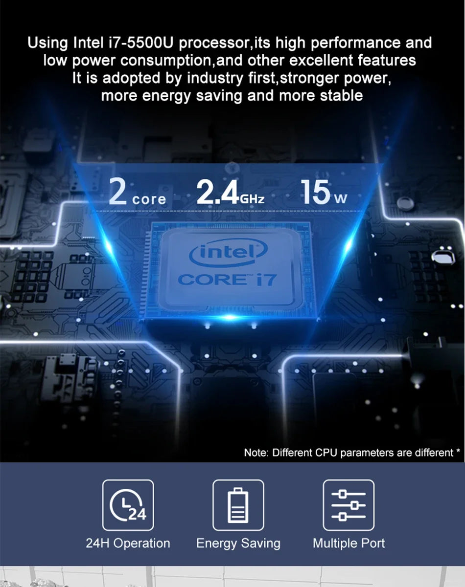 Mini Industrial PC Fanless Dual LAN 6*COM 4G LTE Core i5 4200U i7 4500U J1900 HD WiFi 6*RS232 RS485 Windows 11 Linux Computer