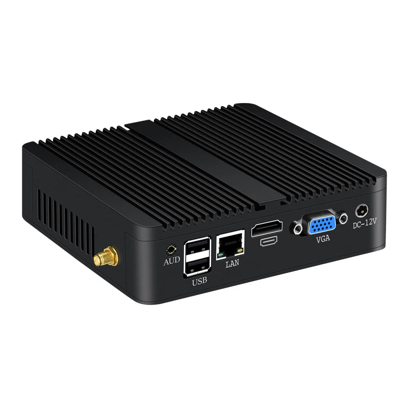 Helorpc Fanless Industrial Mini PC Inter Core i3/i5/i7 Processor with 4xUSB3.0 4xUSB2.0 HDMI VGA Support WIN10 LINUX  Computer
