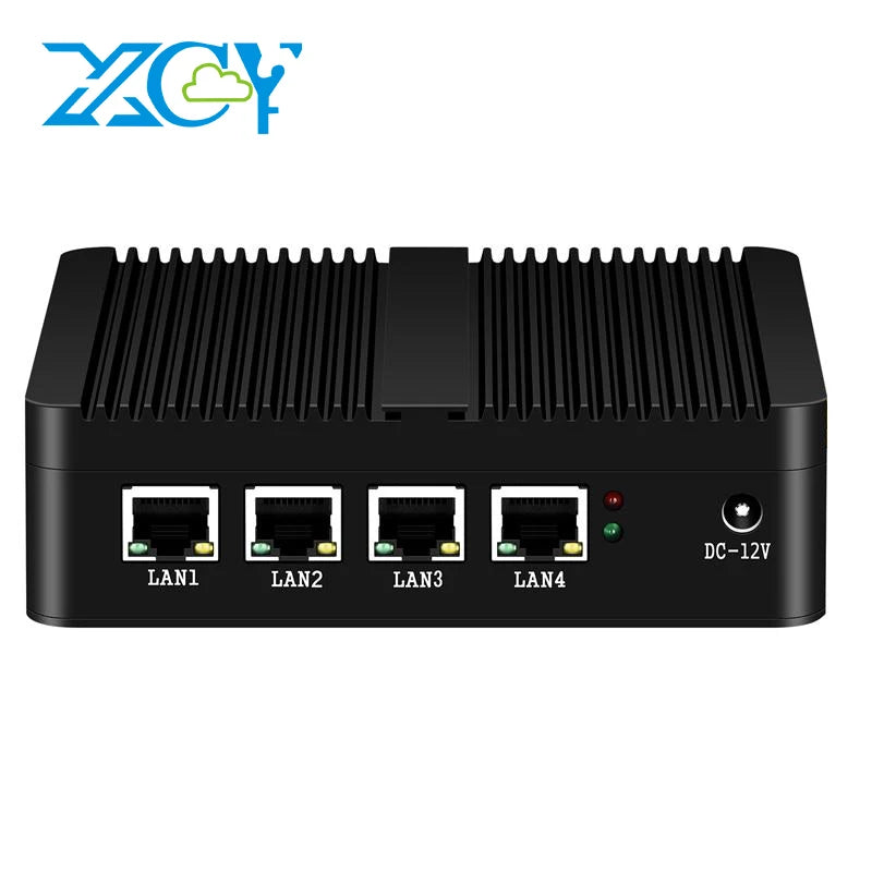 XCY Firewall Appliance Mini PC Intel Celeron J1900 Quad-Cores 4x LAN 2.5G i225V i226V Network Card Soft Router Pfsense OPNsense