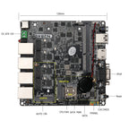 Mini PC Firewall Motherboard Intel Celeron N2830 J1900 4x 2.5G Ethernet HDMI VGA 2xUSB Mini PICE SIM Slot SATA mSATA 12X12CM