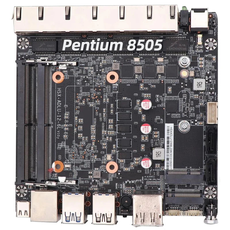 Intel Celeron 6305/N150/Pentium Gold 8505 Soft router 6Lans i226-V 2.5G Fanless Mini PC NVMe SATA pfSense Firewall Appliance