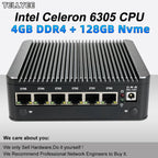 New Intel 6305 Soft router 6 LAN I226-V 2.5G fanless Mini PC DDR4 2*NVMe HD DP firewall OPNsense Mini PC