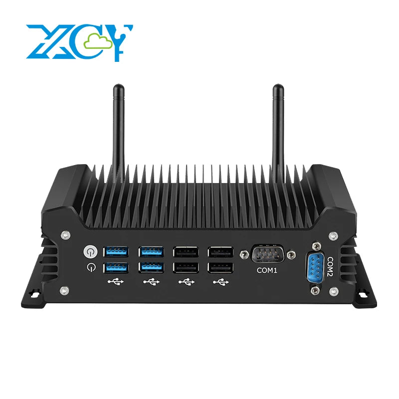 XCY-X58 Fanless IPC i5-1335U i7-10710U Mini PC 2x DB9 RS232 2x Ethernet 8xUSB WiFi 4G Modem Support Win10/11 Linux DC12-19V