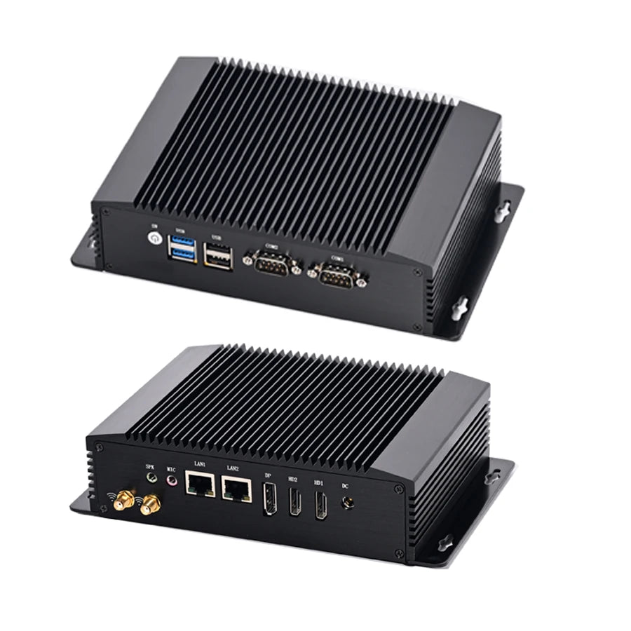 Intel N100 N95 Fanless MINIPC Mini industrial PC Dual LAN 2*HDMI2.0 4K 60Hz+DP 3 screen display DDR4 Low power 0 noise