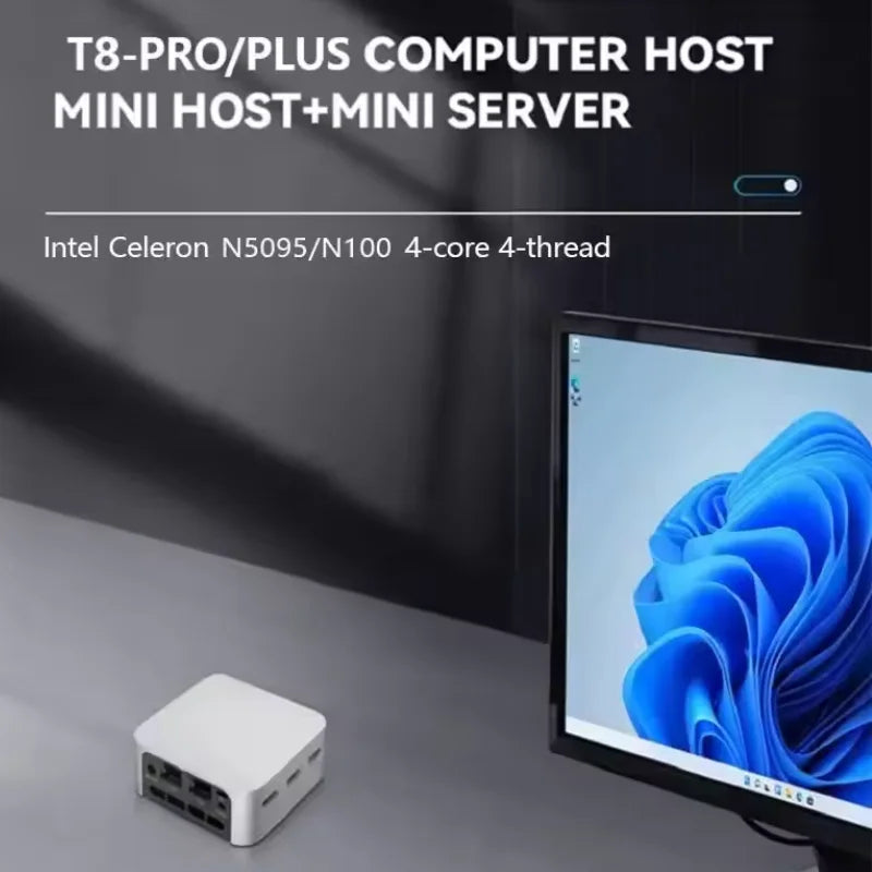 FIREBAT T8 Pro Intel N100 Mini PC Windows 11 16GB DDR5 512GB SSD Dual Gigabit Ethernet Port WIFI5 BT4.2 4K HD Multifunction PC