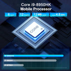 MINI PC Intel Core i9 8950HK Windows 11 Pro 16GB RAM 2TB SSD WIFI6 BT5.2 4K HD Mini Gaming Office Study Desktop Computer