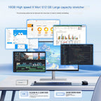 KAMRU Mini PC AMD Ryzen R2544 16GB DDR4 512GB M.2 SSD Up to 3.7GHz Windows 11 PRO WIFI2.4G+5G Micro Desktop Computer for Office
