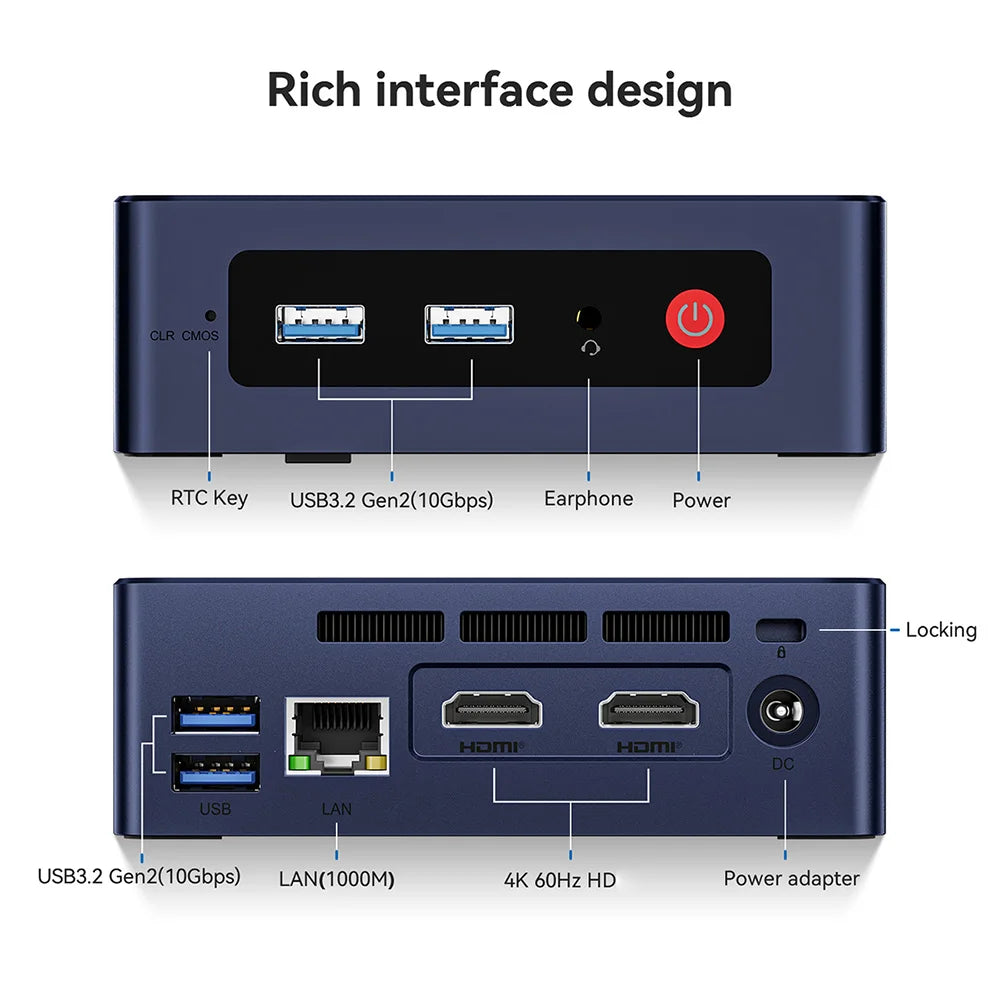 Beelink MINI S12  Mini PC 12th Gen Intel N95 S13 N150 8GB DDR4 256GB SSD Wifi5 Dual 1000M LAN Win 11 Desktop Mini Computer