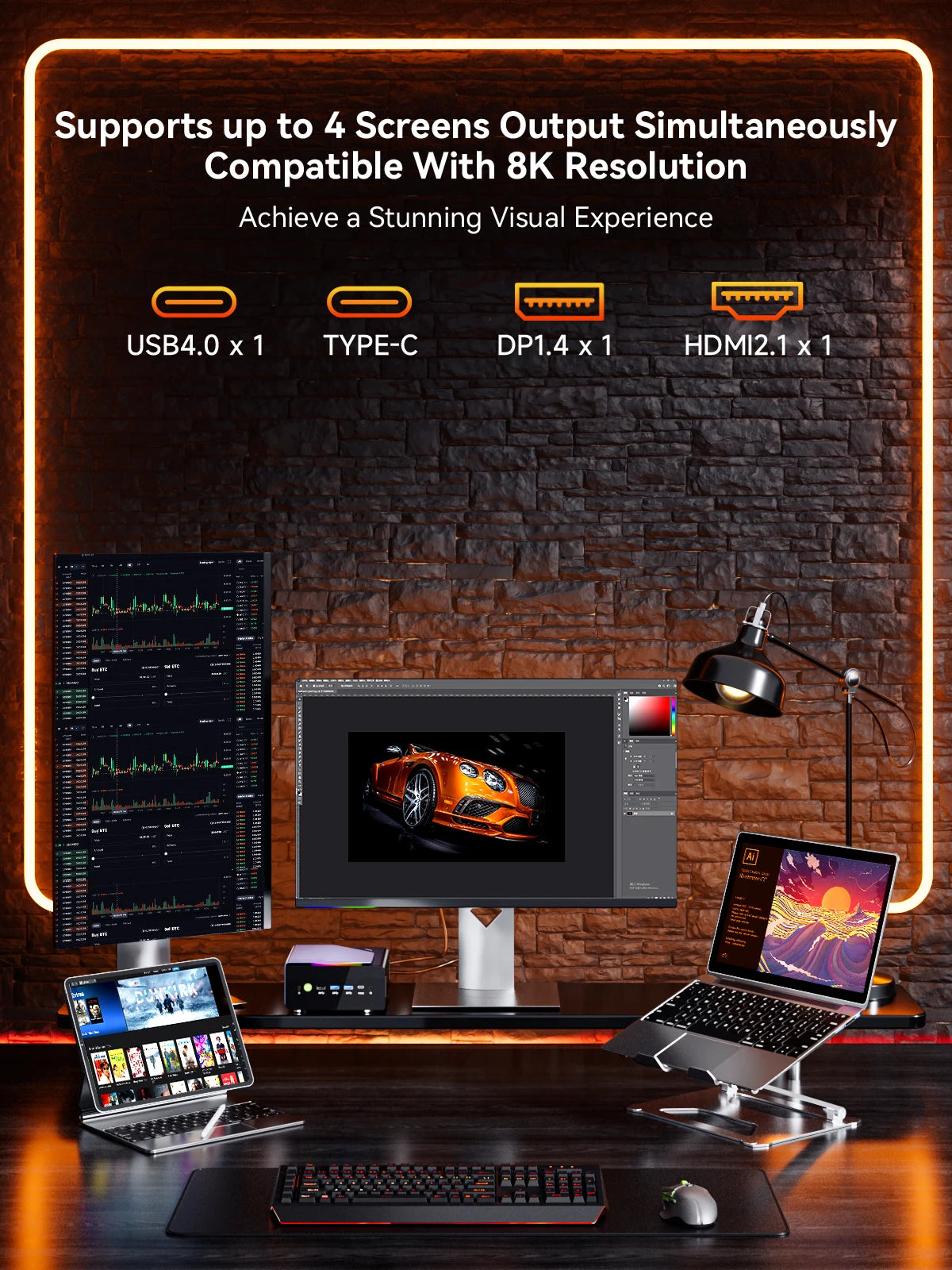 GMKtec K12 Mini PC AMD Ryzen™ 7 H 255 Dual DDR5 5600MT/s 3*SSD PCIe4.0 WiFi 6 BT 5.2 Dual 2.5G LAN OCulink Desktop Computer