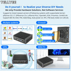 Intel Pentium Gold 8505 Soft Router 6 Lans i226-V 2.5G Fanless Mini PC COM HD DP USB Type-C DDR5 SATA pfSense Firewall Appliance