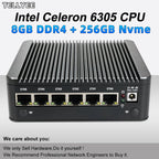 New Intel 6305 Soft router 6 LAN I226-V 2.5G fanless Mini PC DDR4 2*NVMe HD DP firewall OPNsense Mini PC