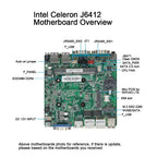 Intel Celeron Fanless Industrial IoT Mini PC J6412 J2900 J1900 2x COM RS232 RS485 2x Gigabit Ethernet Support WiFi 3G 4G SIM