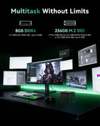 KAMRUI E1 Mini PC Windows11pro AMD Ryzen 3 3250U 8GB DDR4 256GB M.2 SSD Support 4K Mini Desktop Computer PC for Home US PLUG