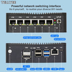 New Intel 6305 Soft router 6 LAN I226-V 2.5G fanless Mini PC DDR4 2*NVMe HD DP firewall OPNsense Mini PC