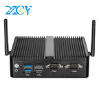 Fanless Mini Industrial PC Intel Celeron N5105 2x RS232 Serial Ports 2x Gigabit Ethernet Mini-PCIe Expansion Windows Linux