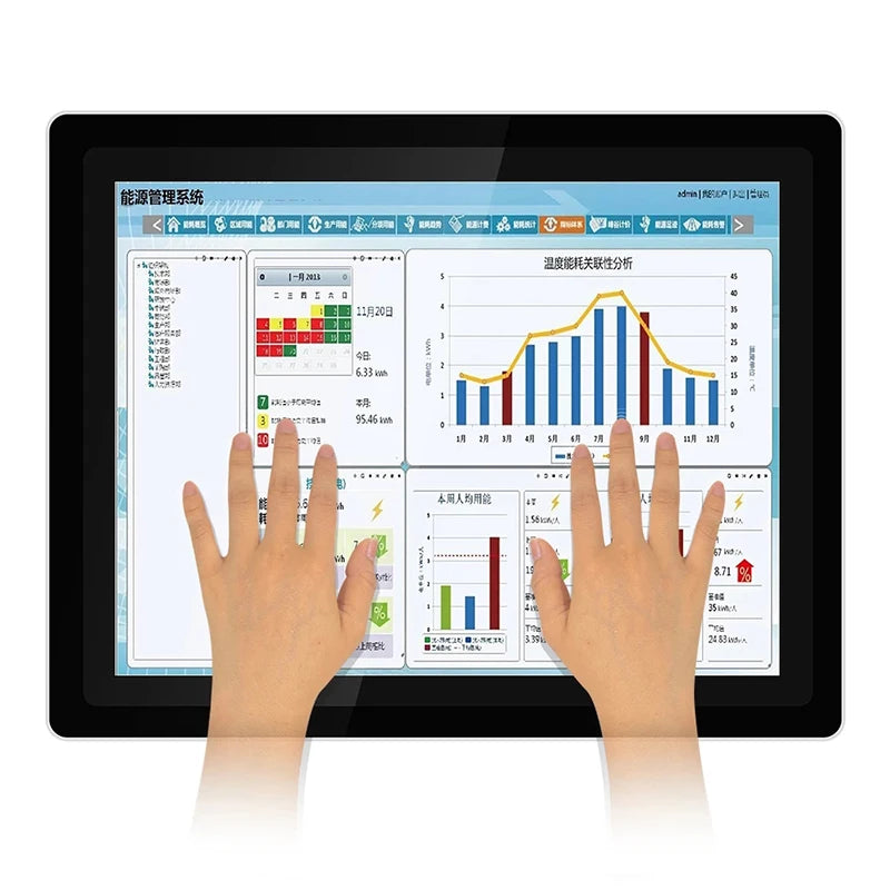 13.3 15.6 18.5 21.5 Inch Industrial Computer J1800 All in One PC Panel with Capacitive Touch Screen Built-in WiFi for Win10 Pro