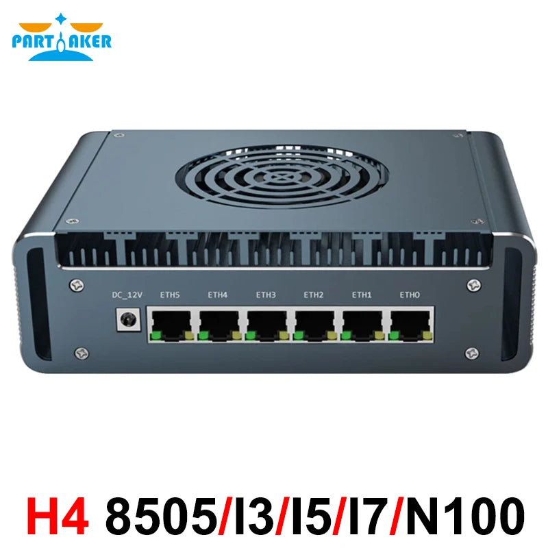 12th Fan Mini PC 6 x i226-V 2.5G LAN Tiger Lake Intel Core I7-1265U N100 i3 N305 i3 1215U DDR5 pfSense OPNsense Firewall Router