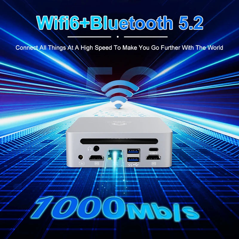 GenMachine Mini PC Ryzen AMD Ryzen 7 5800H Windows 11 DDR4 WIFI6 RTL8852, BT5.2 Diy Gaming Computer mini pc gaming computador