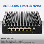Intel Pentium Gold 8505 Soft Router 6 Lans i226-V 2.5G Fanless Mini PC COM HD DP USB Type-C DDR5 SATA pfSense Firewall Appliance
