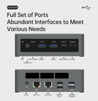 TOPC TR9 AI7 Pro 360 AI9 365 AI9 HX370 Mini PC Windows 11 Pro DDR5 5600MHz PCIe4.0*4 WiFi 6E BT5.3 OCulink USB4 AI Computer