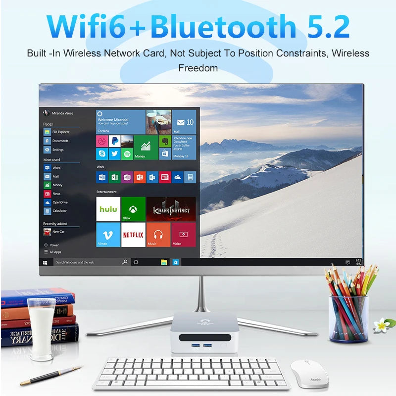 AMD Ren5000 5300U 5475U 5600H 5625U Windows 11 Ryzen DDR4 3200Mhz Wifi6 HDMI Mini PC Diy Gaming Computer GenMachine Mini PC