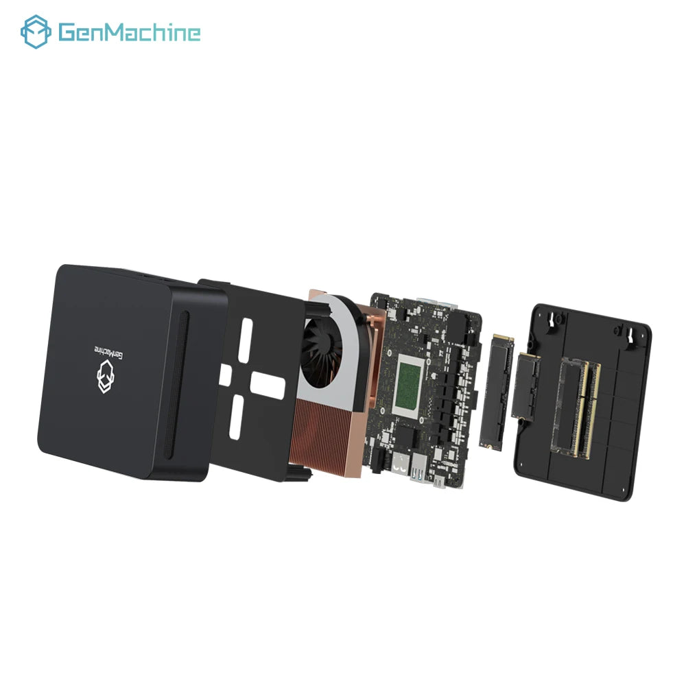 GenMachine AMD Ryzen 5600H 5700U 5800H 5800U ES Windows 11 MINI PC DDR4 SSD WIFI6 BT5.2 Gaming Pc Diy Gaming Computer