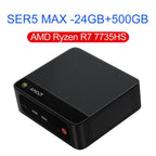Beelink SER5 Max Mini PC AMD Ryzen7 6800U 7735HS DDR5 24GB SSD 500GB 1TB SER5 R5 5500U DDR4 16GB Support WiFi6 2.5G LAN Desktop