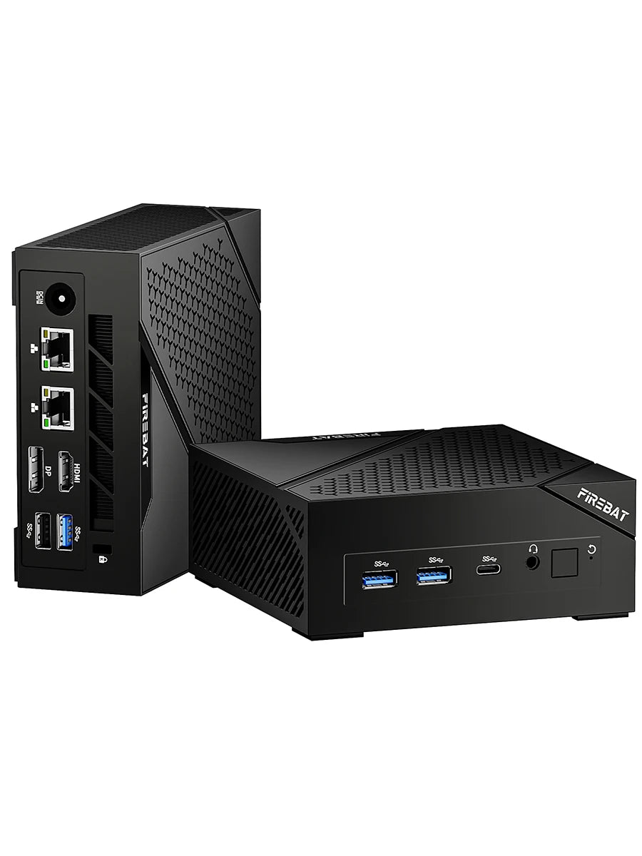 FIREBAT AM02 MINI PC AMD Ryzen 5 6600H LPDDR5 16GB 6400MHz RAM M.2 512GB SSD WIFI6 BT5.2 Portable Windows11 Desktop Computer