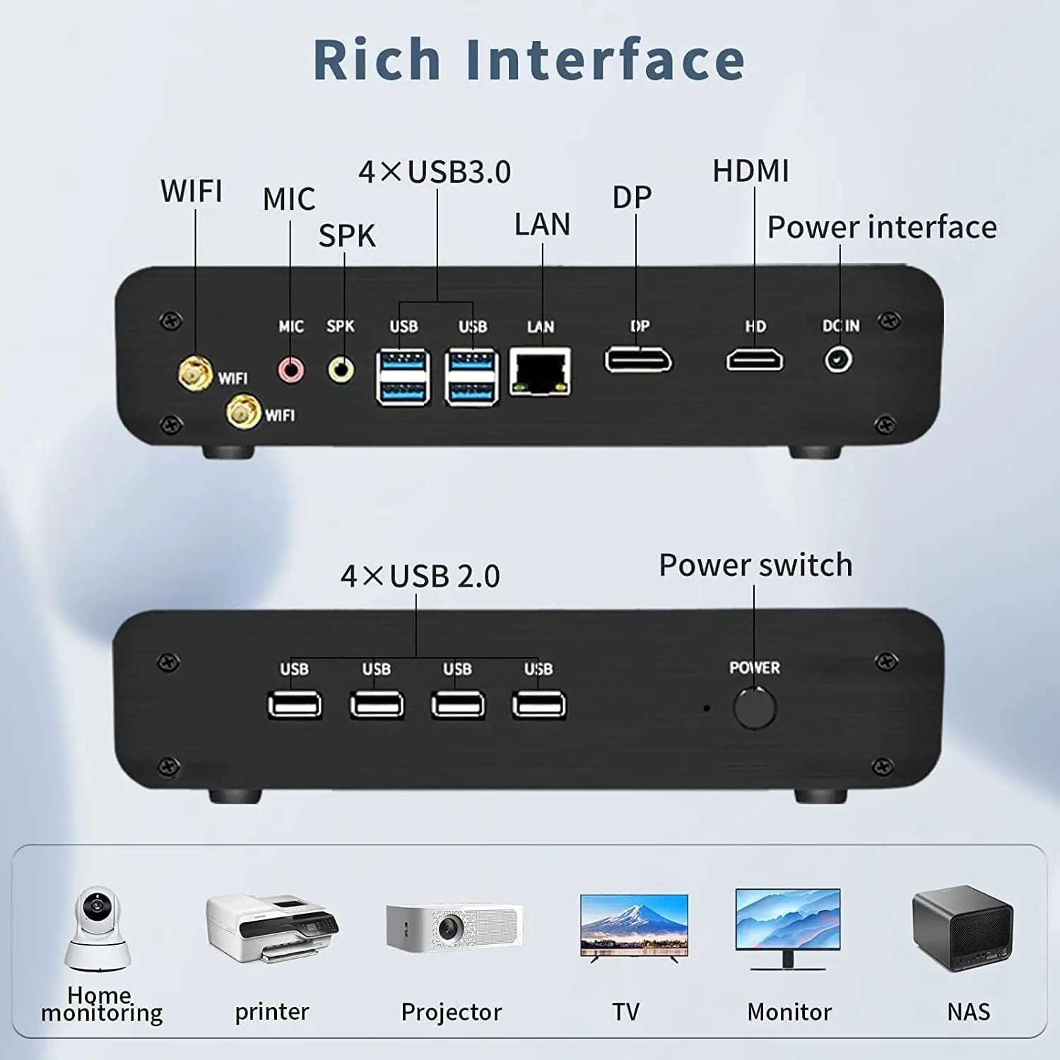 Partaker 12th Gen Alder Lake Fanless Mini PC Intel Core I7 1255U 1260P 1165G7 10510U HD DP Win 11 Gaming Desktop Computer WiFi