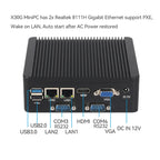 Fanless Industrial Mini PC Pentium J2900 4x Serial Ports RS232 RS485 2x Gigabit Ethernet Mini PCIe WiFi 4G LTE SIM Windows Linux