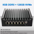 Intel Pentium Gold 8505 Soft Router 6 Lans i226-V 2.5G Fanless Mini PC COM HD DP USB Type-C DDR5 SATA pfSense Firewall Appliance