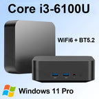 Mini PC Windows 11 Intel Core i9 8950HK Core i3 6100U Desktop Computer 16GB DDR4 1TB2TB SSD Office Portable PC Gamer 4K HD