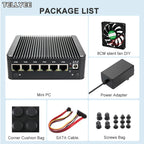New Intel 6305 Soft router 6 LAN I226-V 2.5G fanless Mini PC DDR4 2*NVMe HD DP firewall OPNsense Mini PC