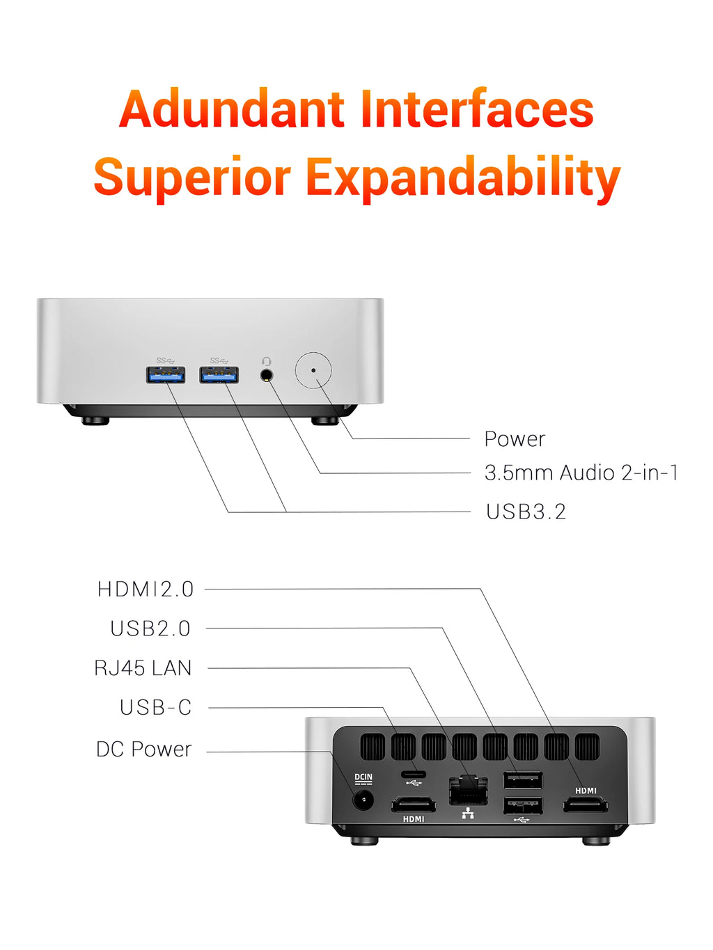 FIREBAT R2 Mini PC AMD Ryzen 5 3500U (Beats N150/N97)  16GB RAM 512GB SSD Desktop Mini Computers WIFI5 BT5.2 Dual 4k Display