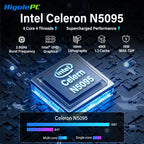 Higole Gole 2 Pro 5.5'' Mini PC Intel N5095 Windows 11 WiFi5 8/16 128/256G 2500mAh Screen Tablet Laptop Desktop PC Mini Computer