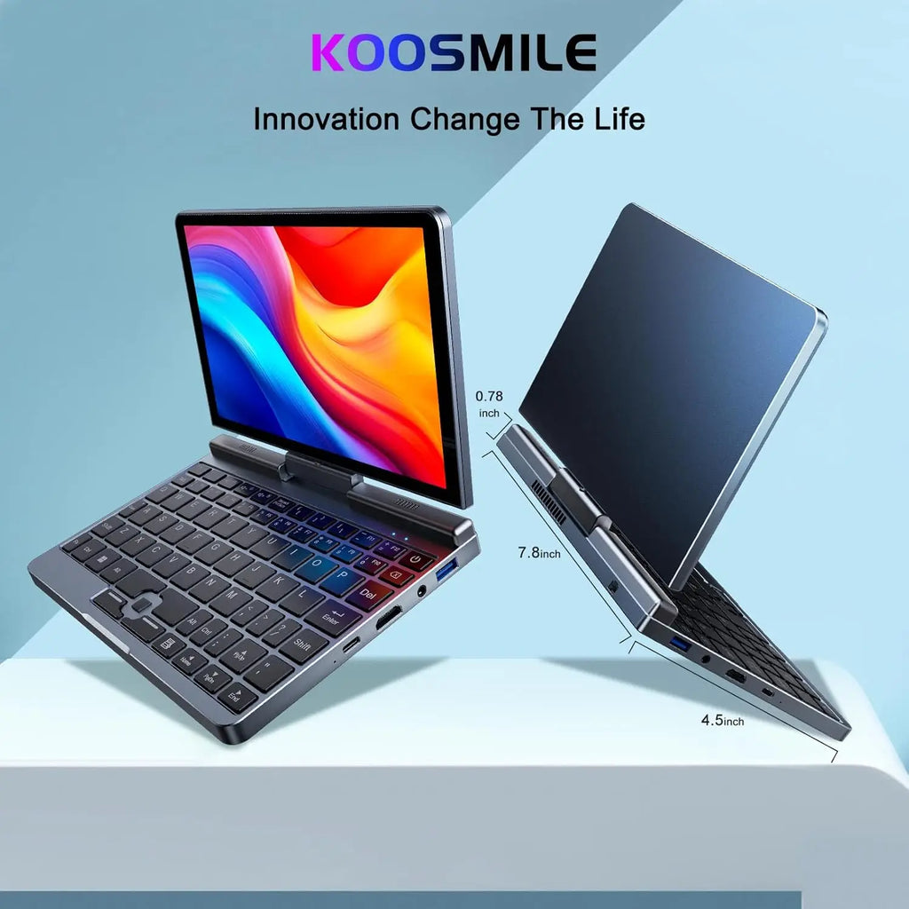 Portable Mini Laptop windows 11 8 Inch Touch Screen Notebook N150 12GB+1TB IPS Netbook Win 11 Pro Mini PC Micro Computer