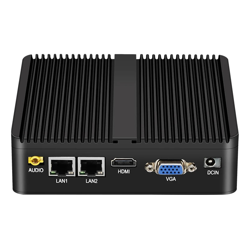 XCY Fanless Mini PC Intel Core i5-5200U i3-5005U Dual GbE LAN 2x RS-232 Serial Ports 4x USB Embedded IPC WiFi Windows Linux