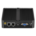 XCY Fanless Mini PC Intel Core i5-5200U i3-5005U Dual GbE LAN 2x RS-232 Serial Ports 4x USB Embedded IPC WiFi Windows Linux
