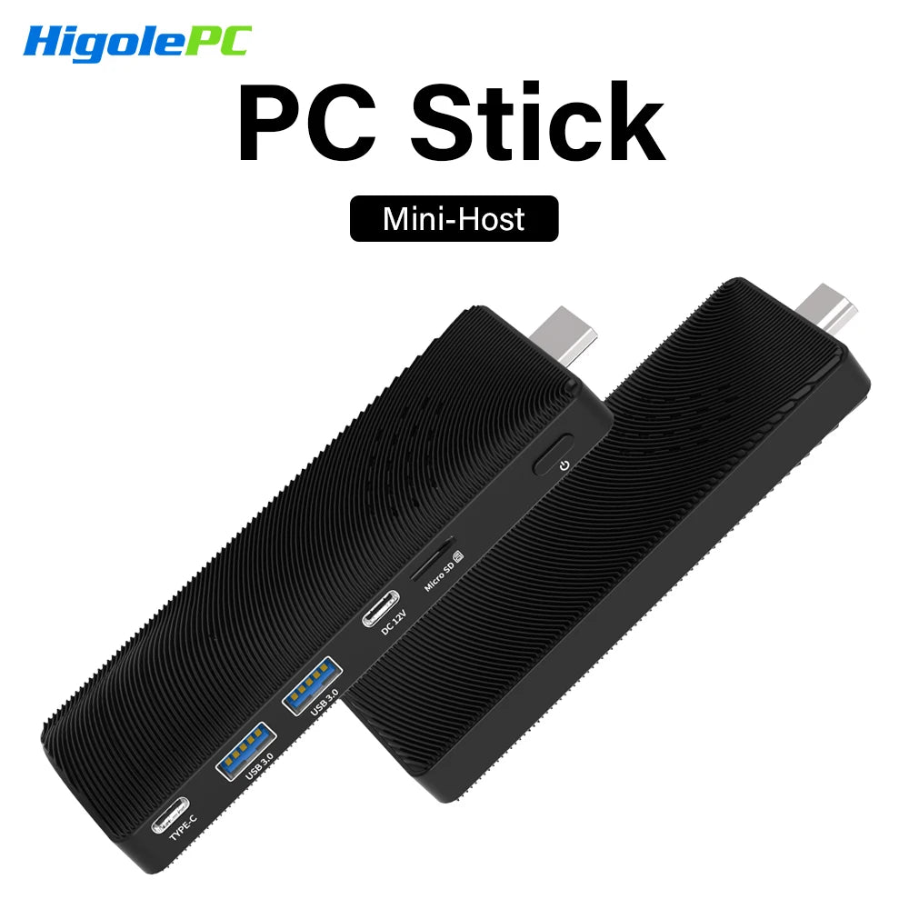 Higole PC Stick Fanless Mini PC Intel J4105 Windows 11 WiFi5 8GB 128/256GB Laptop Desktop PC HDMI 4K TV Stick PC Mini Computers