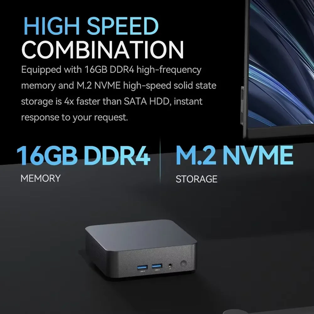 Powerful Mini PC Intel Core i9 8950HK 16GB RAM 1TB SSD Windows 11 WiFi 6 BT5.2 4K HD Mini Gaming Desktop Computer for Office Stu