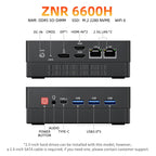 TexHoo Mini PC AMD R5 6600H  R7 7730U  R3 4300U Dual HDMI DP Wifi6 WDesktop Gaming Computer Dual network ports