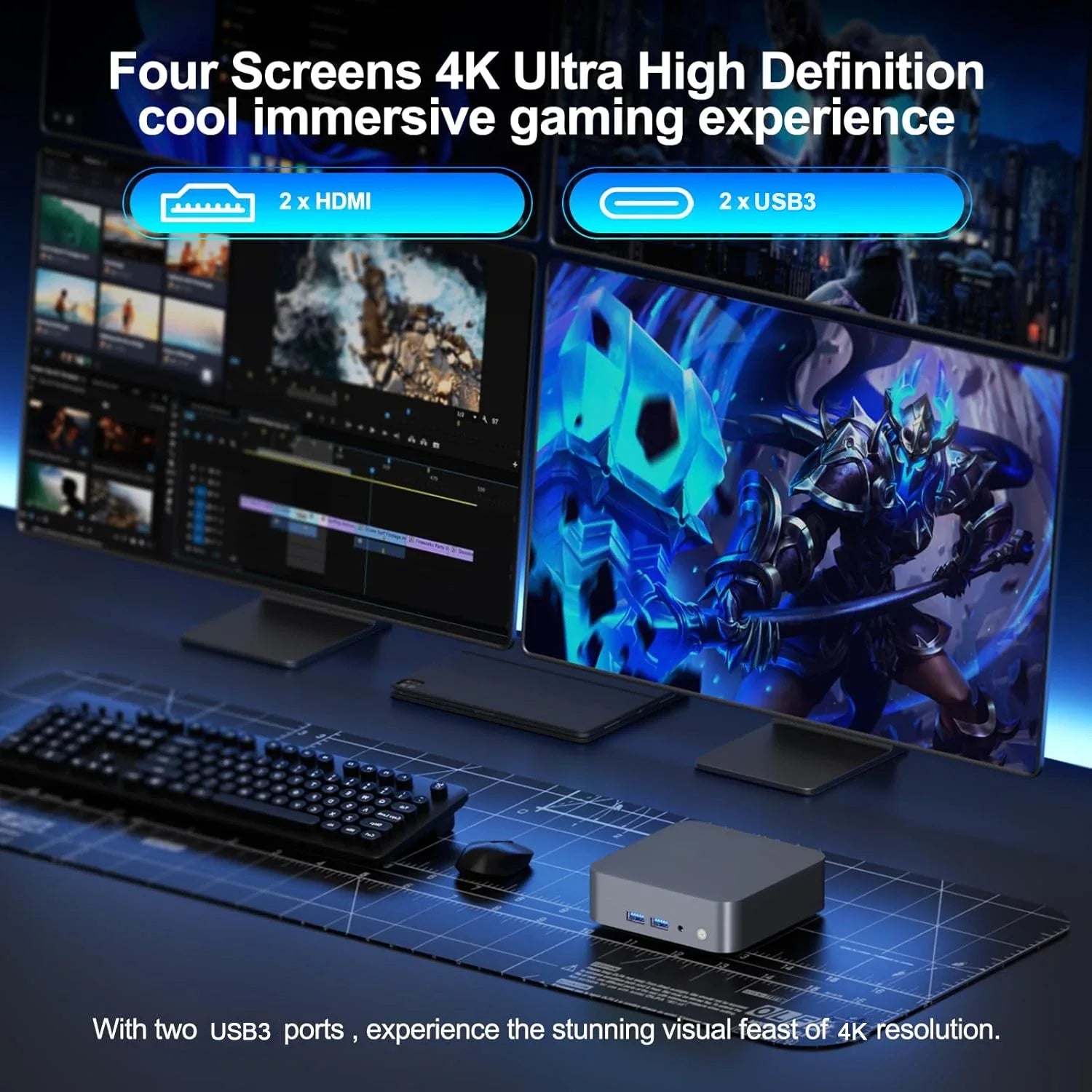 MINI PC Intel Core i9 8950HK Windows 11 Pro 16GB RAM 2TB SSD WIFI6 BT5.2 4K HD Mini Gaming Office Study Desktop Computer